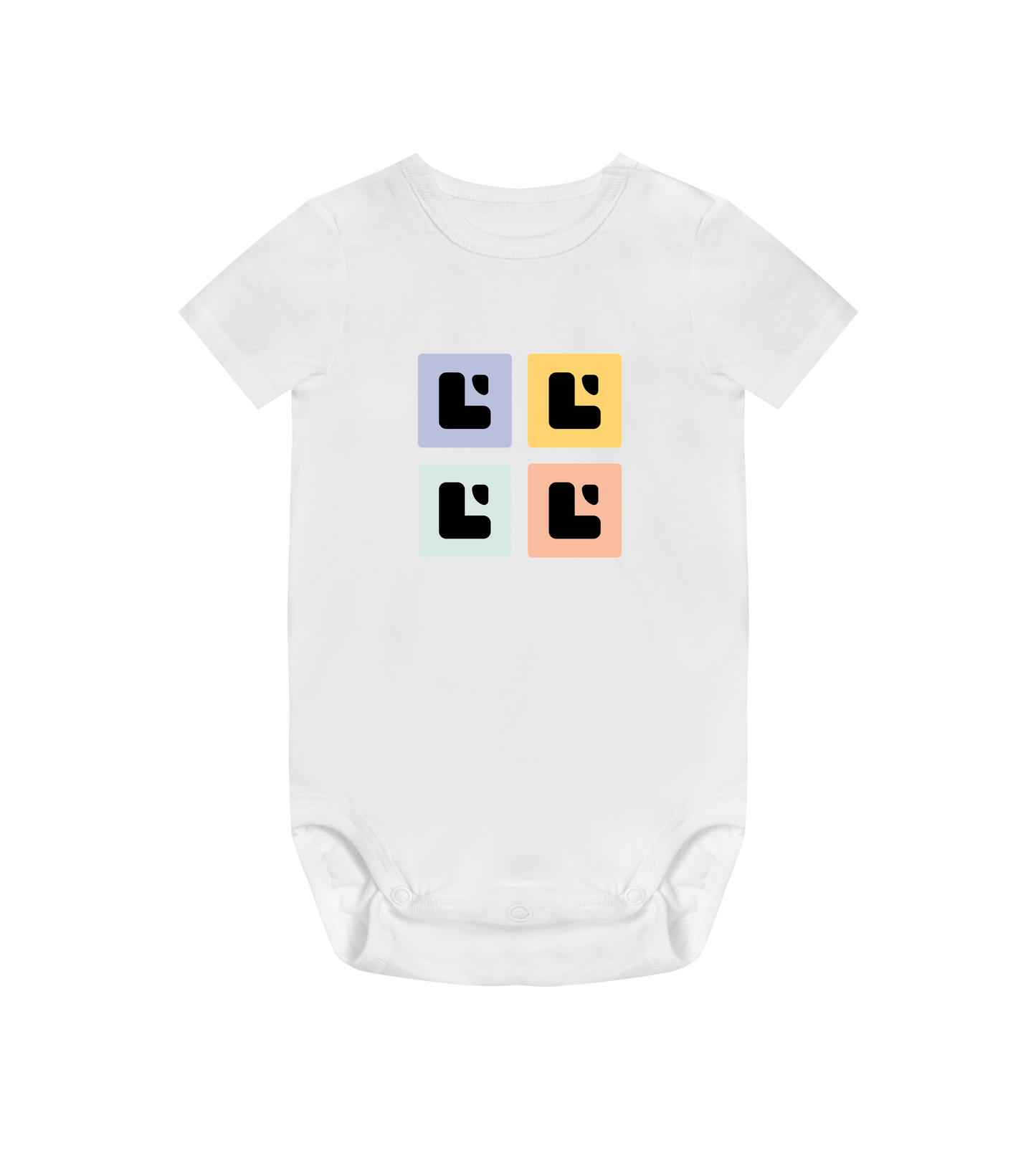 Allsquare logfab front - Baby Bodysuit