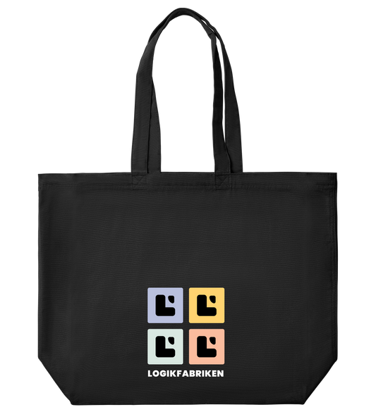 AllSquare Tote Bag - Large (Black/Beige)